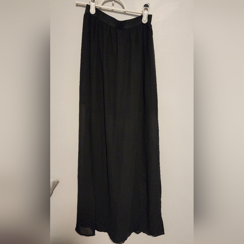 H&M Sheer Black Maxi Skirt